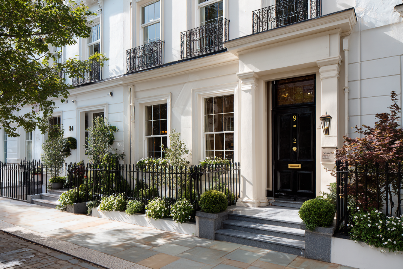 Fully refurbished prime property exterior in Chelsea
